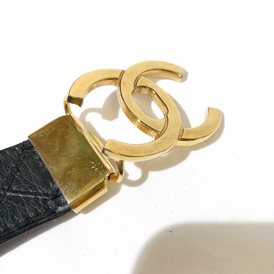 希少✨シャネル 95p ベルト マトラッセ ココマーク ゴールド 70/28 CHANEL シャネル ココマーク レザー ベルト マトラッセ