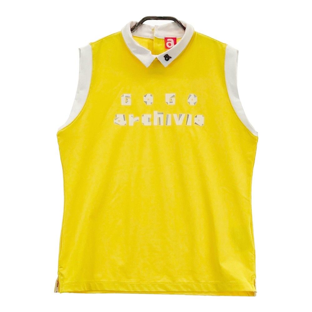 サイズ：40 ARCHIVIO アルチビオ  ハイネック ノースリーブシャツ  イエロー系 [240101231830]# ゴルフウェア レディース ストスト