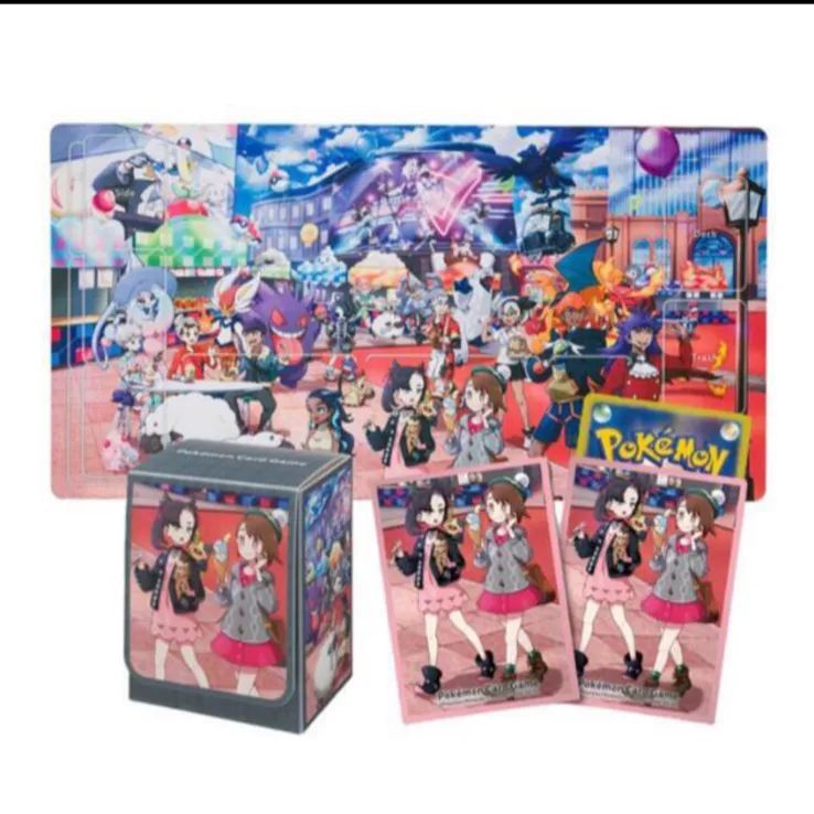 ポケモン - ユウリ マリィ デッキシールド スリーブ ラバープレイマット デッキケース ユウリ マリィ デッキシールド スリーブ ラバープレイマット