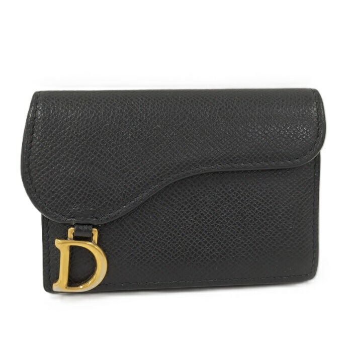ChristianDior カードケース サドル レザー ブラック S5611CCEH M900