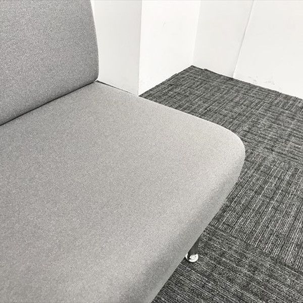 2人用ソファ 安い 応接用 ワークブース用 4本脚 オカムラ グレー