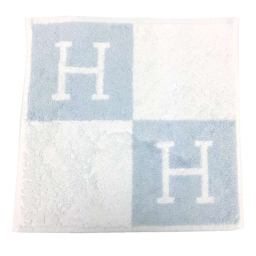 HERMES バスタオル 水色と白 HERMES バスタオル 水色と白 HERMES