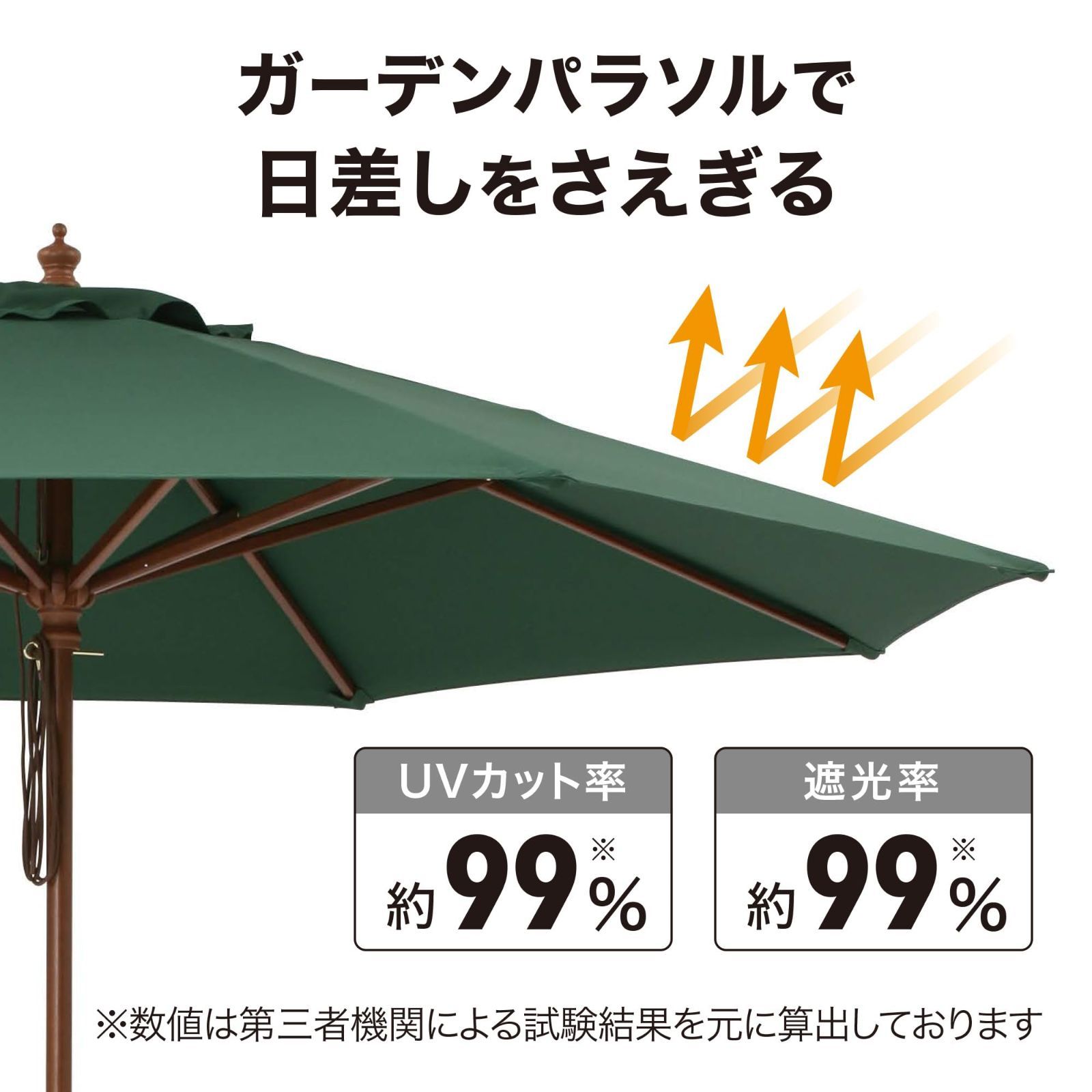 2.7ｍ ウッドパラソル