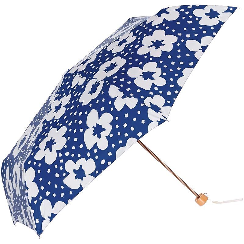 [ムーンバット] エスタ【estaa】 折りたたみ傘(手開き)・UV 花柄スタンプ 31-230-20023-02 レディース ネイビーブルー 日本 親骨55 (FREE サイズ) 1
