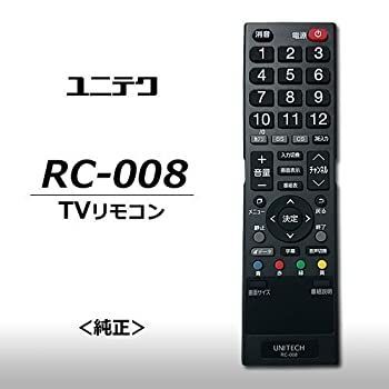 【中古】「非常に良い」ユニテク　RC-008　液晶テレビ用　リモコン　UNITECH 中古】「非常に良い」ユニテク RC-008 液晶テレビ用 リモコン UNITECH