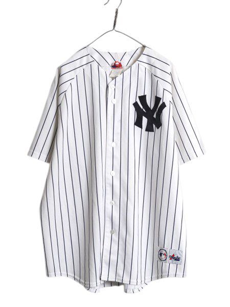 なクーポン配布中! ヤンキース ベースボール シャツ メンズ XXL MLB オフィシャル マジェスティック 大リーグ ユニフォーム ゲームシャツ 大きいサイズ