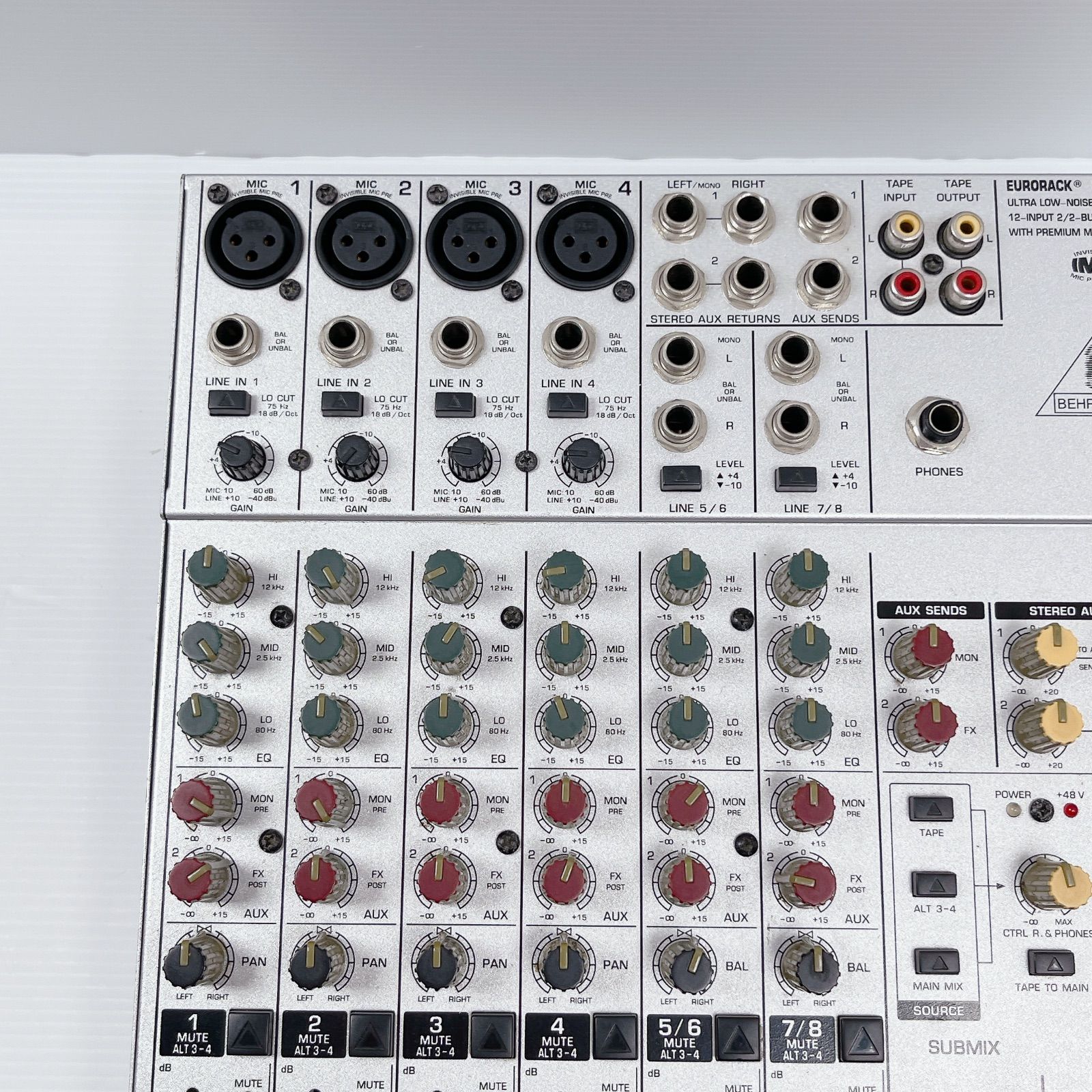 ベリンガー BEHRINGER EURORACK UB1204-PRO ミキサー 動作確認