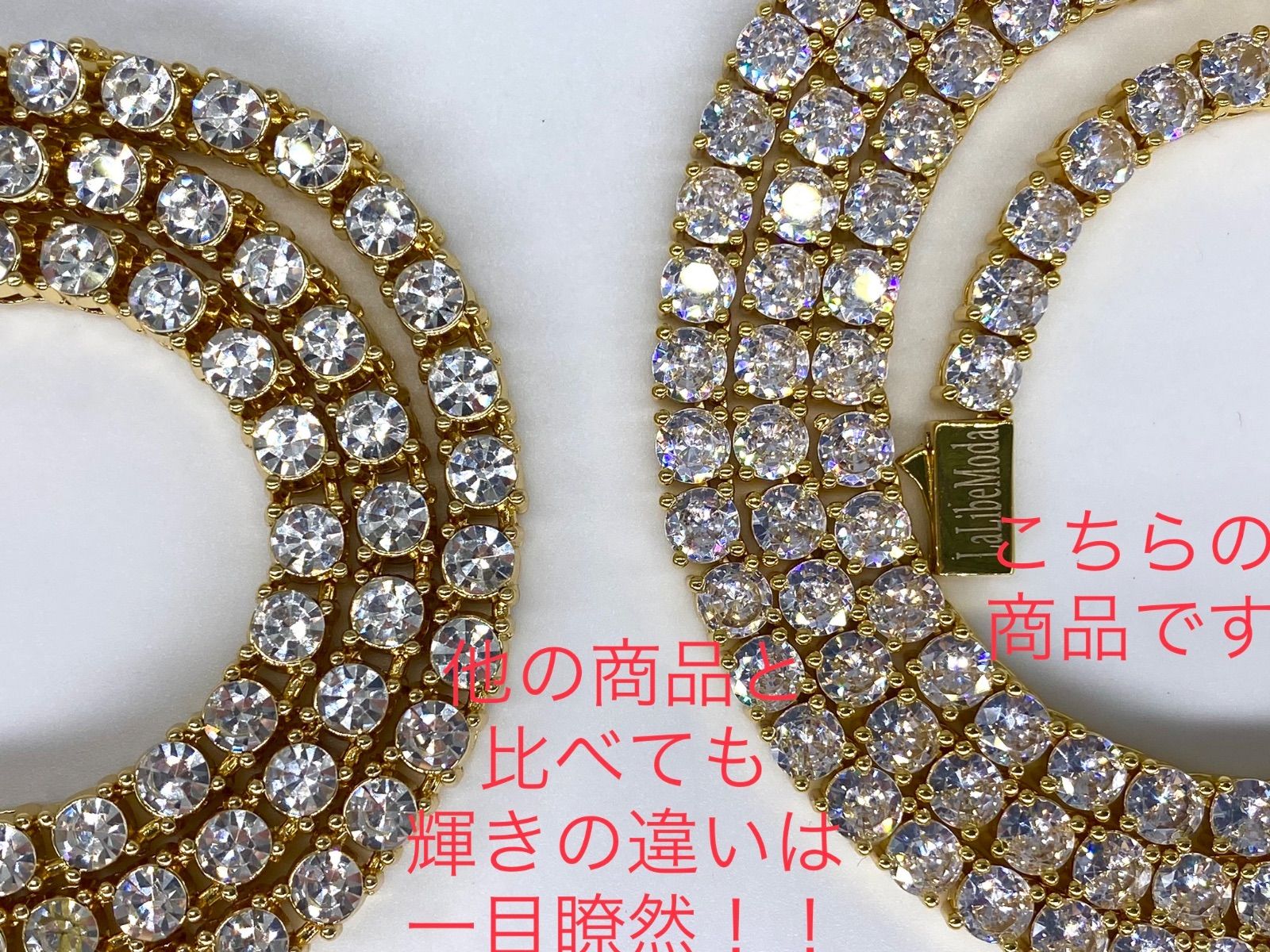 LaLibeModaプッシュバックル　シルバー　5ミリ18インチ　テニスチェーン LaLibeModa プッシュバックル シルバー 5ミリ18インチ テニス