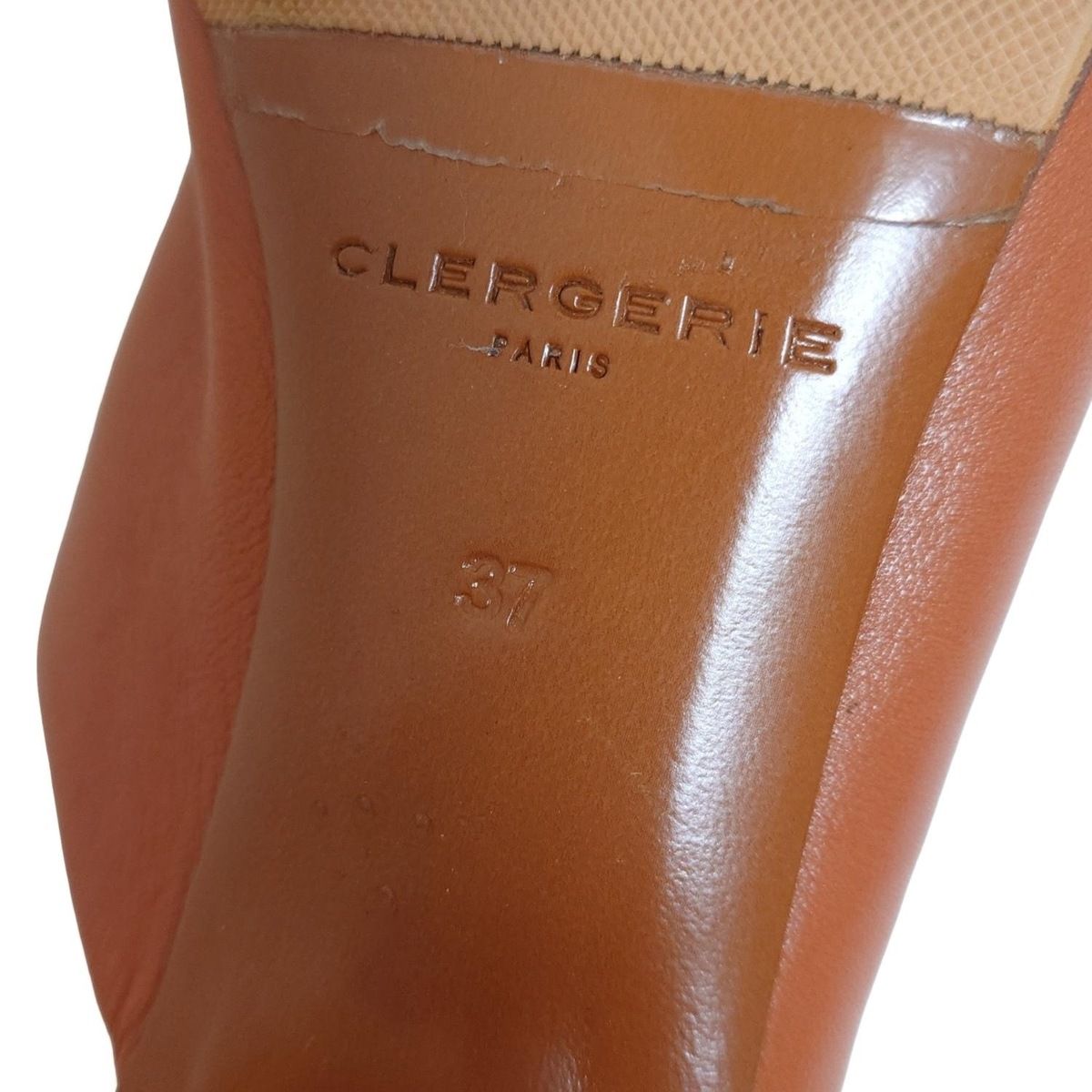 未使用品　CLERGERIE  クレジュリー  37(6 1/2)サイズ CLERGERIE(クレジュリー) ミュール 37 レディース - ブラウン