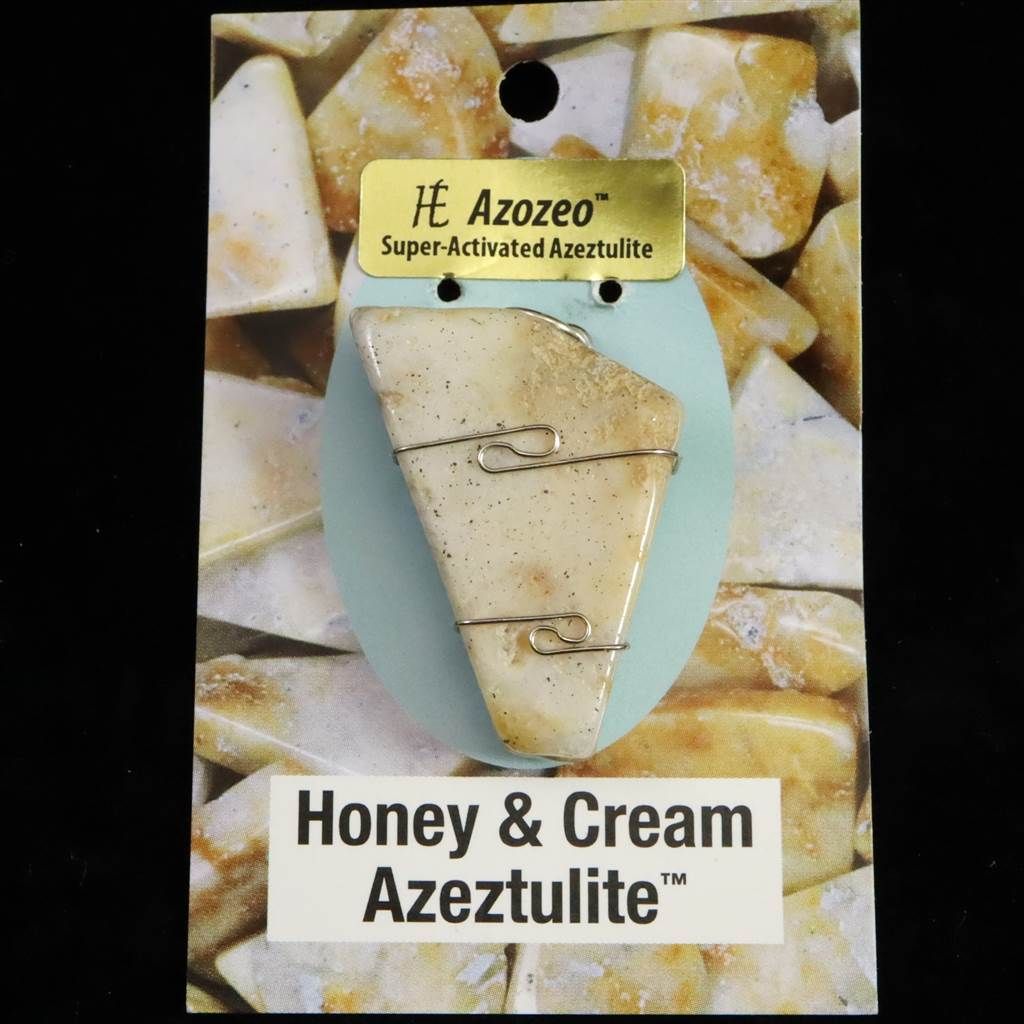 H＆E社 ハニー＆クリームアゼツライト(AZOZEO) タンブル ペンダント