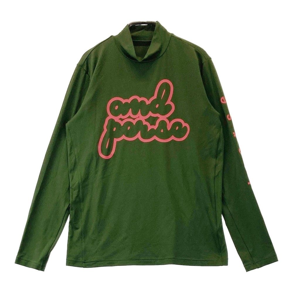 サイズ：M AND PER SE アンパスィ 2024年 長袖ハイネックインナーTシャツ  グリーン系 [240101443987] ゴルフウェア レディース ストスト サイズ：M AND PER SE アンパスィ 2024年 長袖ハイネック