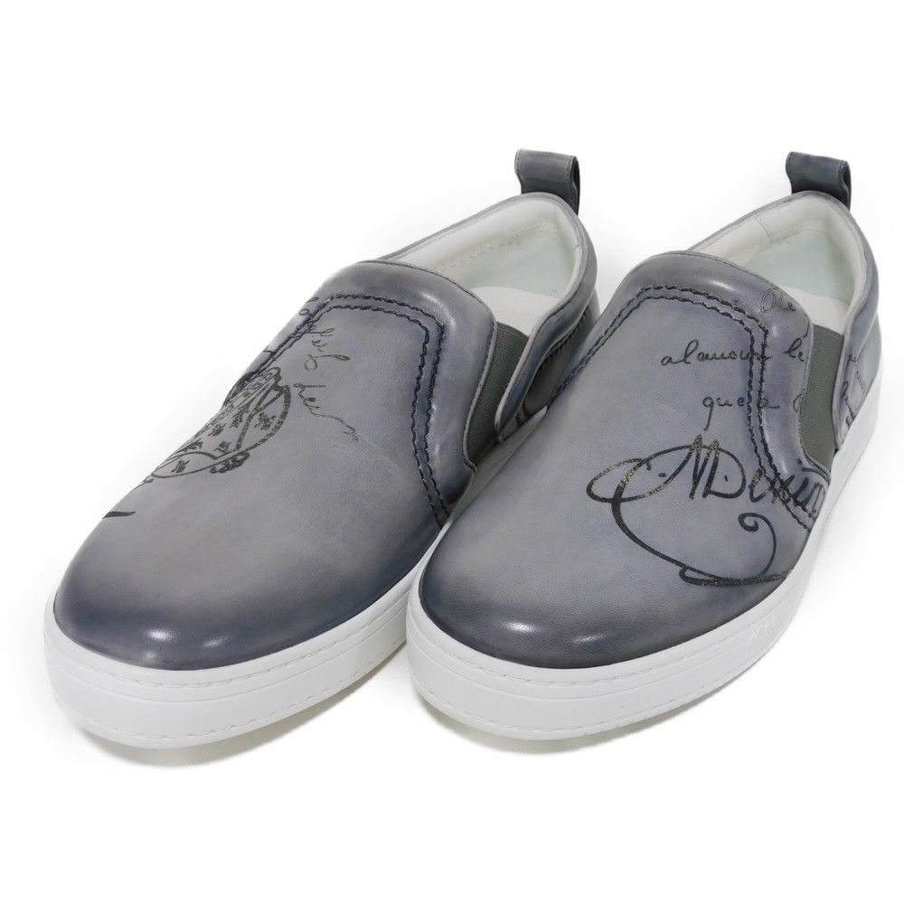 Berluti ベルルッティ プレイタイム スクリット レザー スリッポン 10 