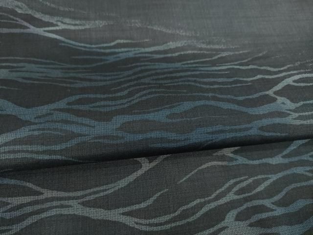 平和屋着物○本場大島紬 染大島 訪問着 立波文 正絹 逸品 AABB7895ck