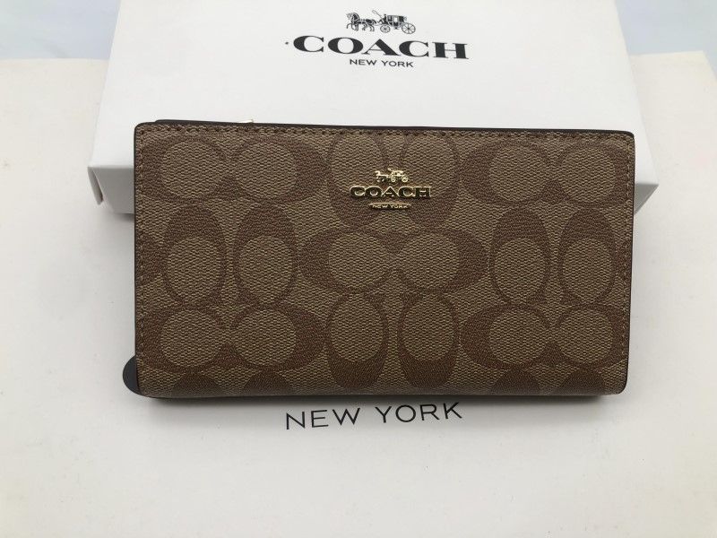 コーチ COACH 長財布 財布 レザースリムジップウォレット 新品 b209 C8714