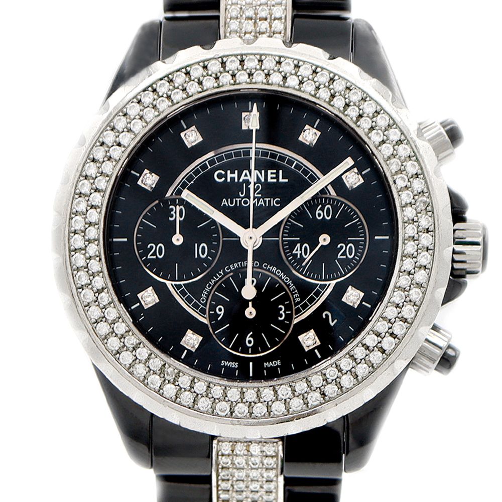 CHANEL シャネル J12 クロノグラフ 41mm ダイヤベゼル H2419 9Pダイヤ  