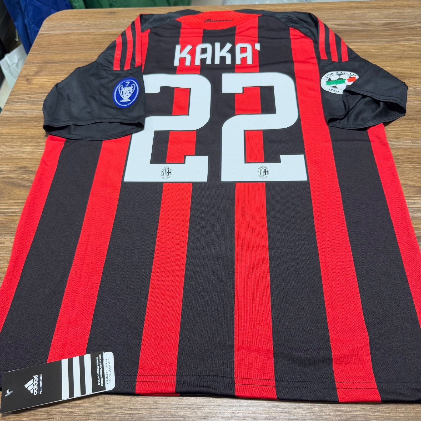 カカ　オーセンティックパッチ付き　ミラン　ユニフォーム