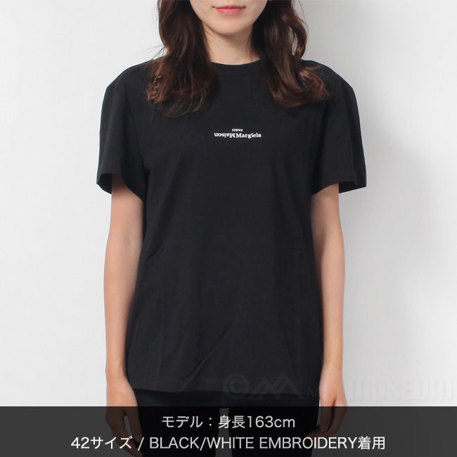 希少デザイン】メゾンマルジェラ Tシャツ 黒 白 ステッチ 極美品