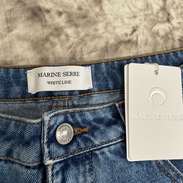未使用】Marine serre/マリーンセル MOON LASER DENIM CURVED