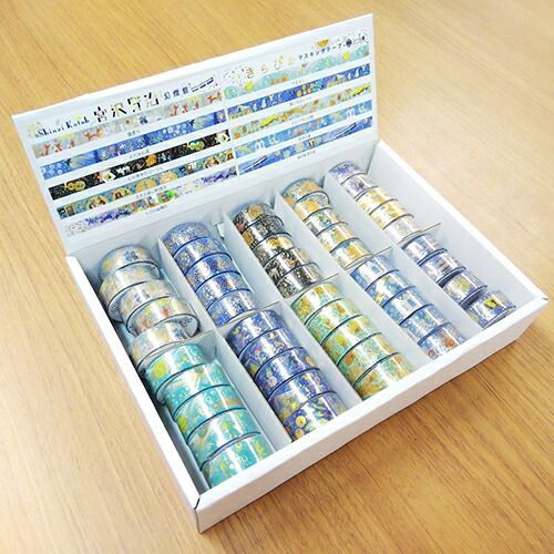 シール堂 マスキングテープ什器セット 宮沢賢治幻燈館 きらぴかセット ks-st-60031