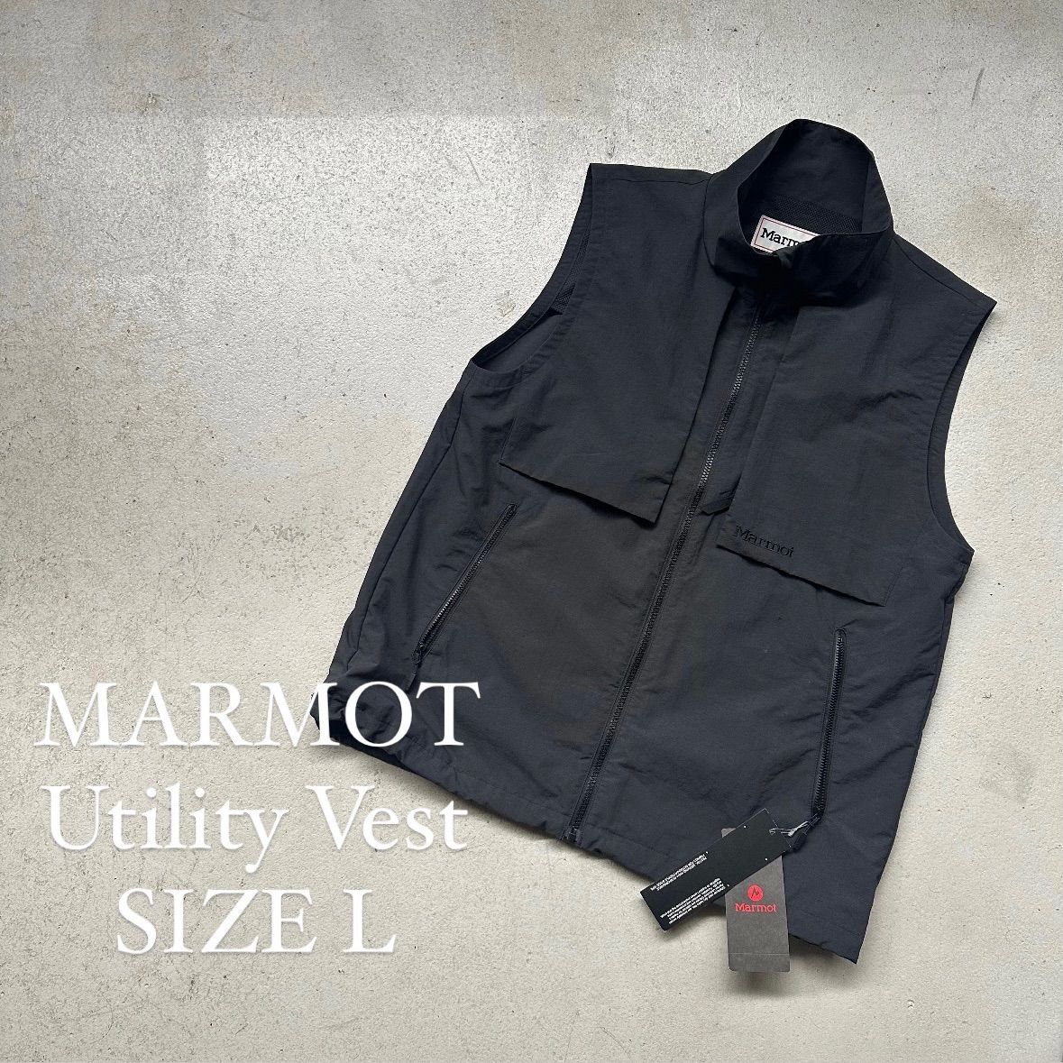未使用 marmot マーモット ユーティリティベスト(L)PERTEXブラック マーモット MARMOT marmot ユーティリティ ベスト パーテックPERTEX