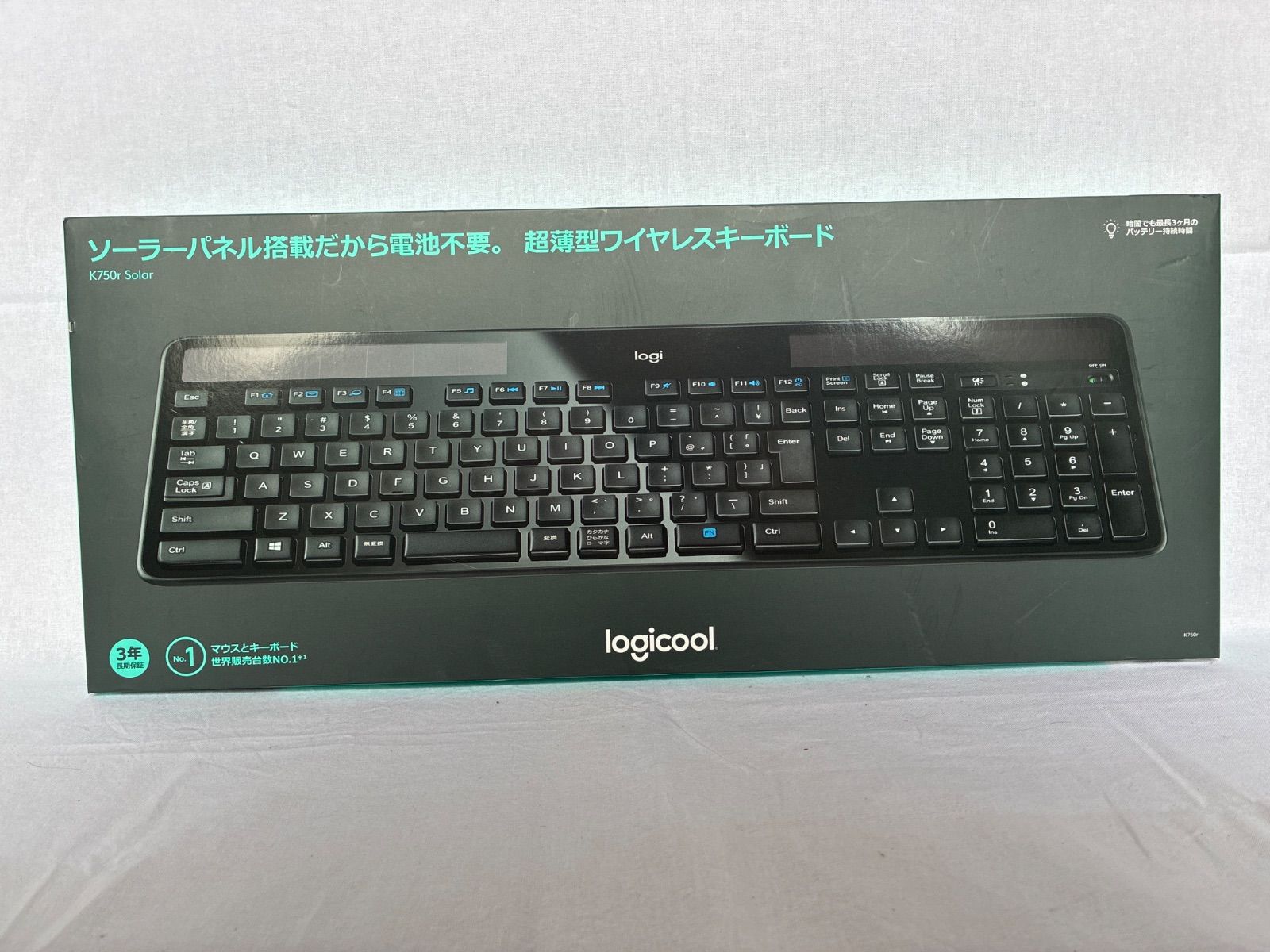 ロジクール ワイヤレスキーボード ソーラー Logicool K750r