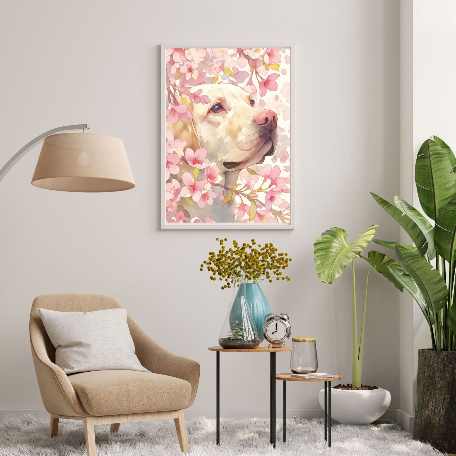 アートポスター 犬の絵