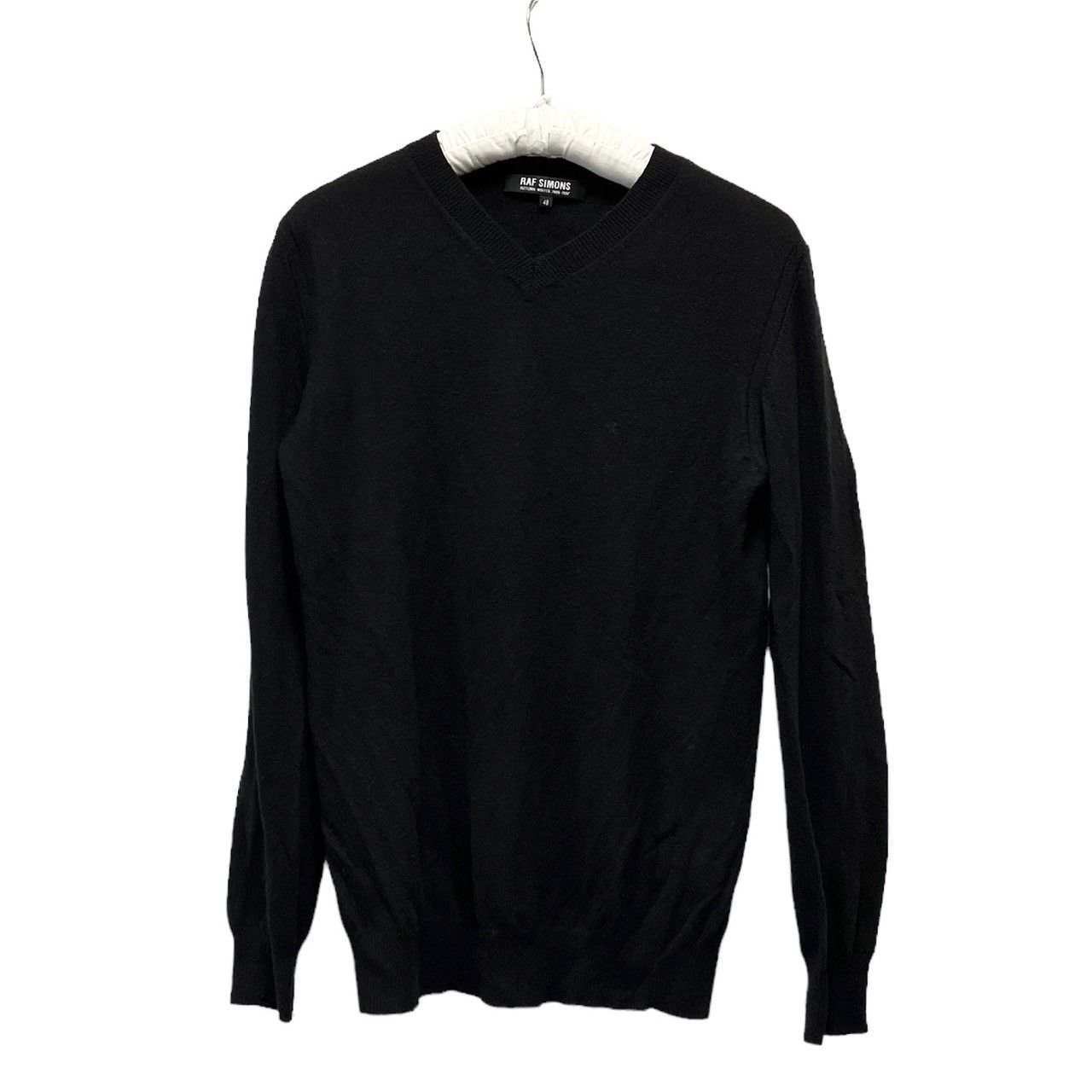 RAF by RAF SIMONS Vネック ウール ニットセーターパッチワーク 新品 