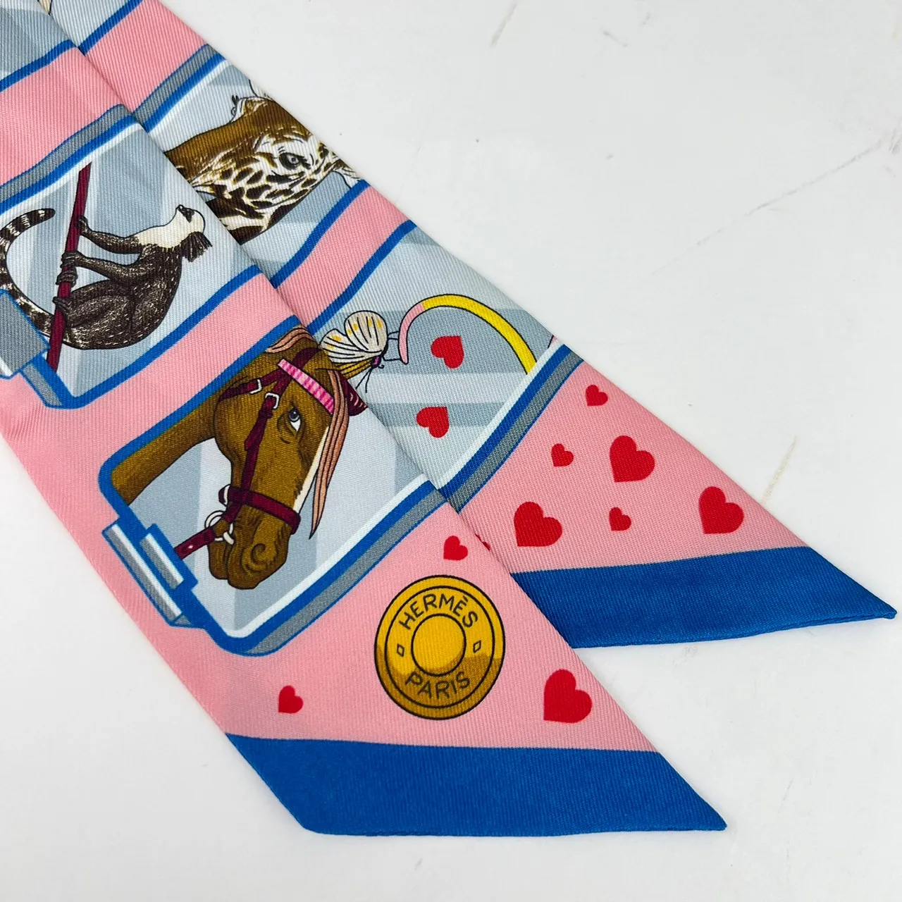 新品 HERMES エルメス Scarf Twilly Story スカーフ ツイリー ...