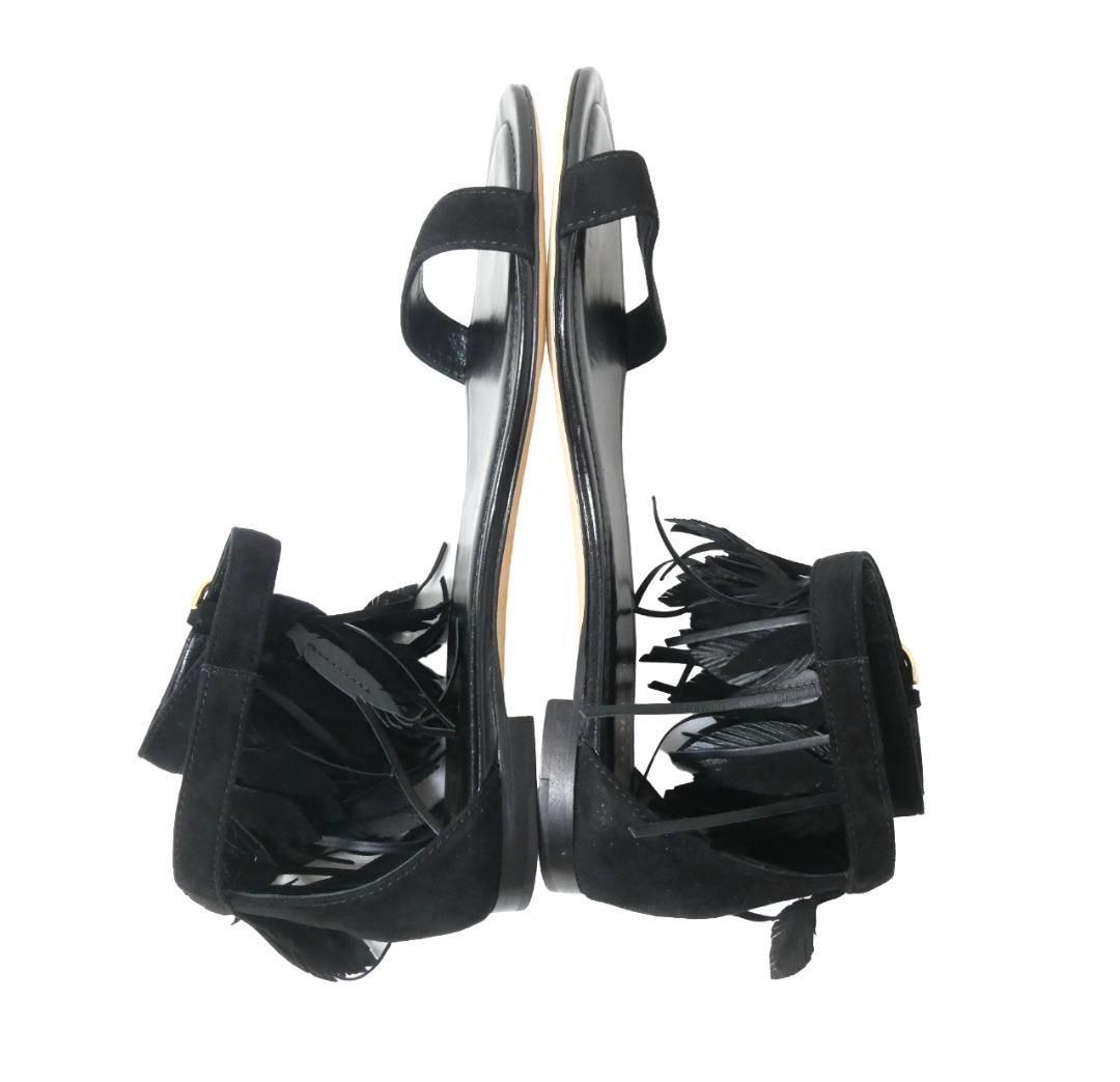 未使用 TOD'S トッズ サイズ39.5 約26.5㎝ サンダル フリンジ アンクル