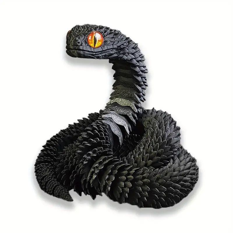 フィギュア　ヘビ　ブラック　45cm フィギュアヘビブラック45cm