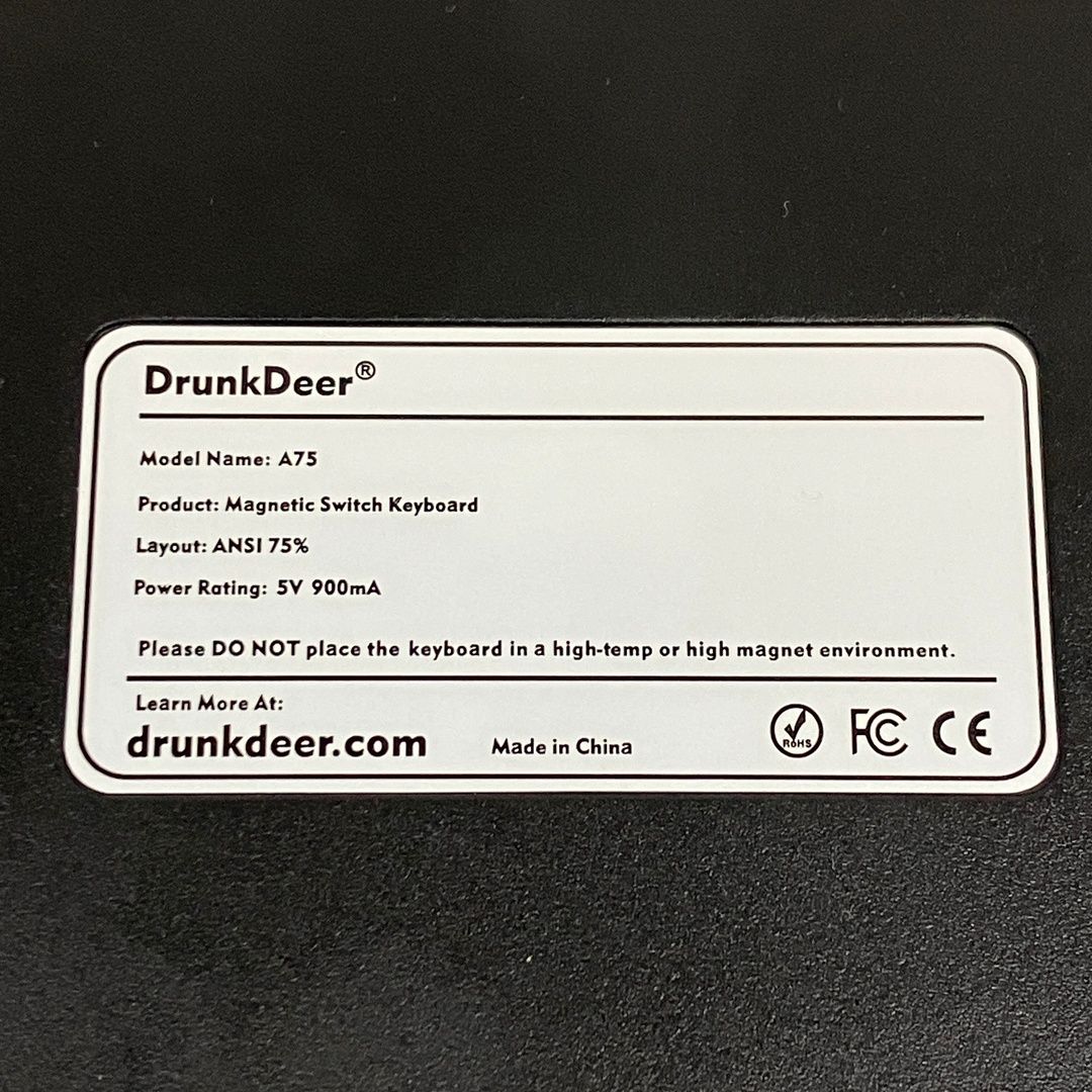 脈動する Drunkdeer A75 ラピッドトリガー搭載 75 レイアウト ゲーミングキーボード マグネティックスイッチ S10526945 【激安】