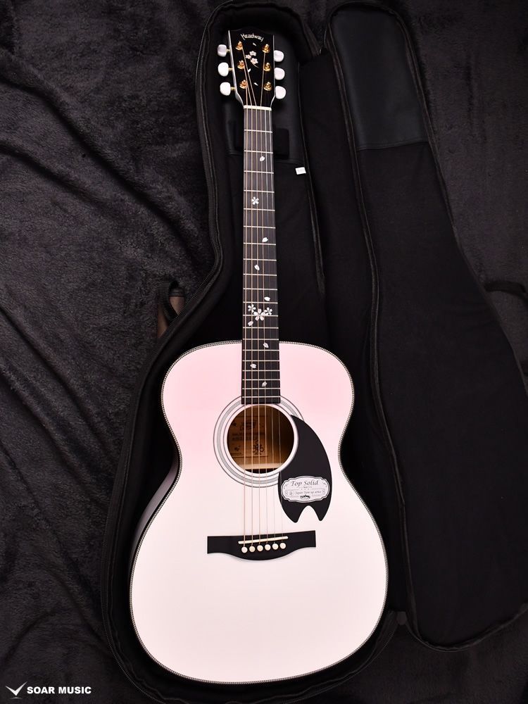 直筆サイン付き Headway HF KWH GRD ヨメちゃんシグネチャーモデル 神楽ホワイトグラデーション ヘッドウェイ アコースティックギター JTシリーズ