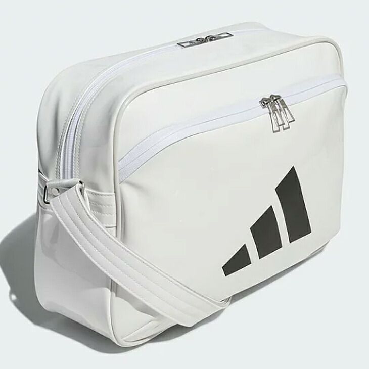 【新品・未使用・レア】adidas エナメルバッグ ホワイト NS 758894 アディダス ショルダーバッグ 23.1L adidas エナメルバッグ Mサイズ