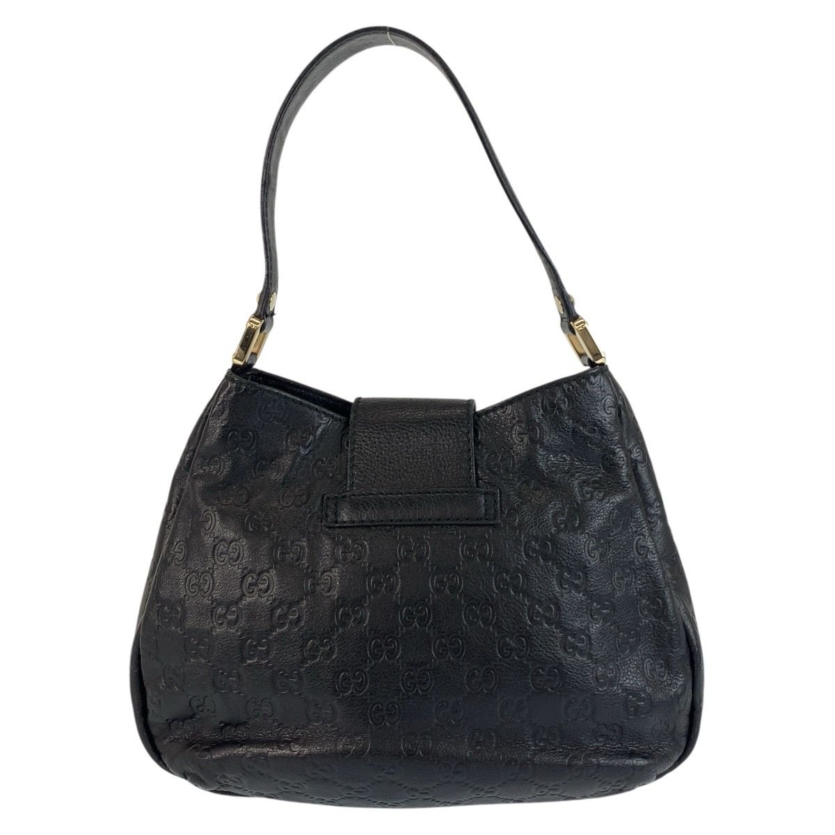 美品】GUCCI ショルダーバッグ グッチシマ レザー ブラック
