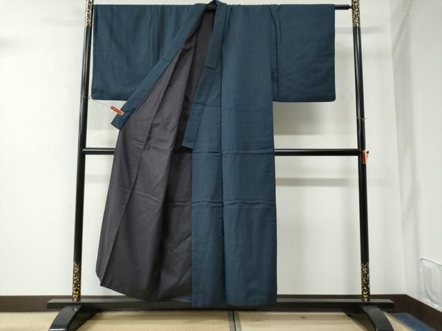 平和屋着物●男性 紬 アンサンブル 100亀甲 正絹 CAAW7741yc