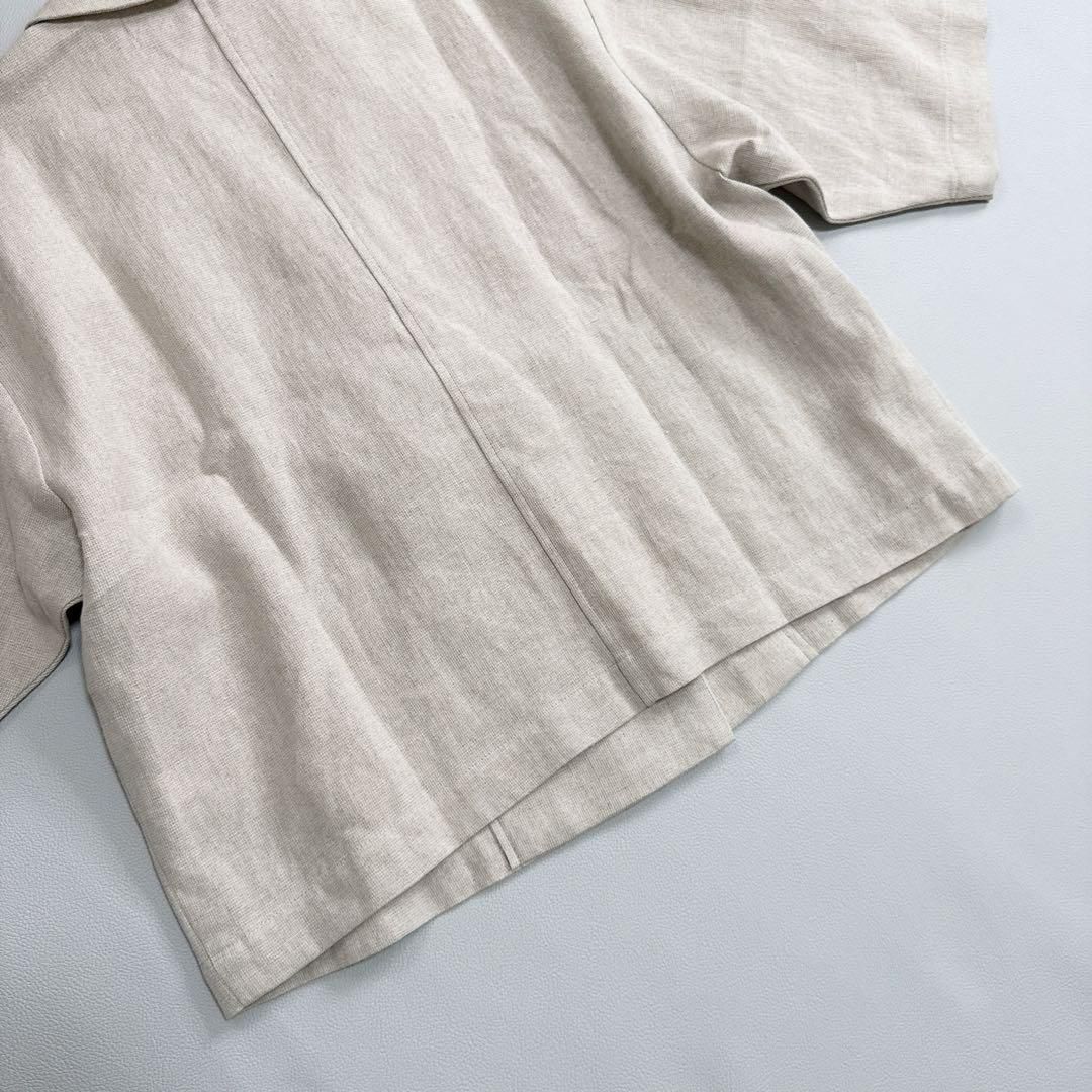 kanaaaかぐれ リネン ハーフスリーブダブルジャケット かぐれ｜リネン