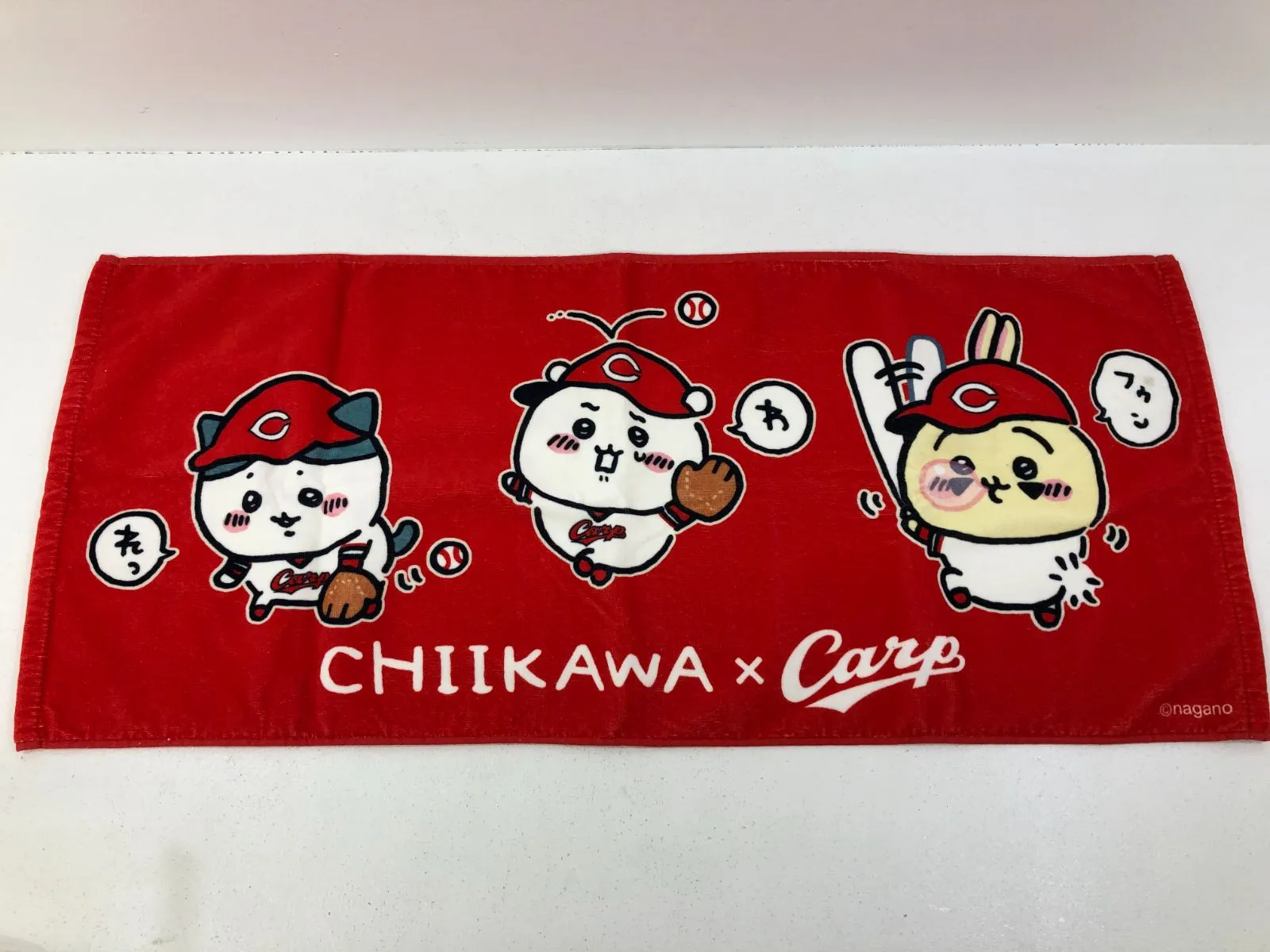 小牧店】ちいかわ 広島東洋カープのフェイスタオル【722-2289Y