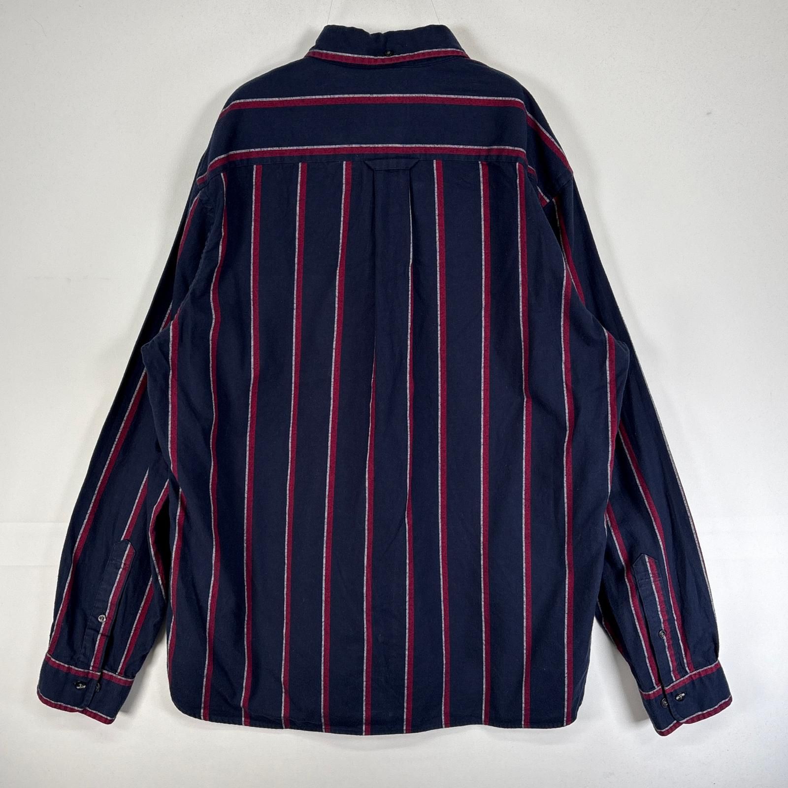 BROOKSBROTHERS　 ラガーシャツ 赤と紺 ストライプ BROOKSBROTHERS ラガーシャツ 赤と紺 ストライプ-海外お取寄せ