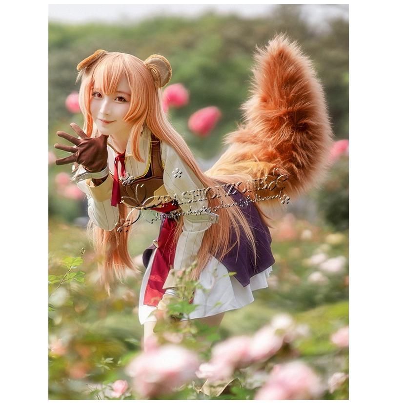盾の勇者の成り上がり 風 ラフタリア コスプレ衣装 ウィッグ靴 尻尾 道具cosplay 衣装 コスチューム ハロウィンイベント 仮装 クリスマス変
