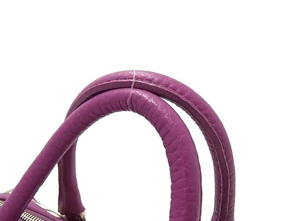 DAKS ダックス レザー×PVC 2WAY クロスボディ ハンドバッグ ショルダーバッグ 斜め掛け レディース パープル系 GA4293