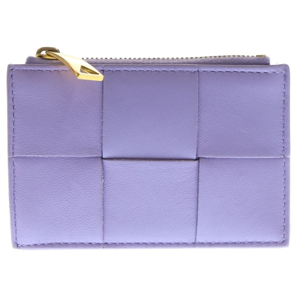 BOTTEGA VENETA (ボッテガヴェネタ) イントレチャート ロゴ刻印 コインケース 財布 コンパクトウォレット パープル