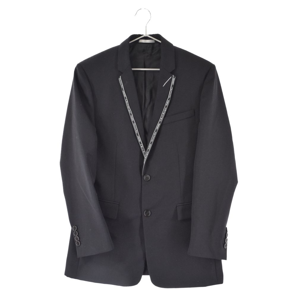 DIOR (ディオール) 18SS Atelier Lapel Tape Jacket アトリエラペルテープ2Bテーラードジャケット  863C274X4211 ブラック - メルカリ