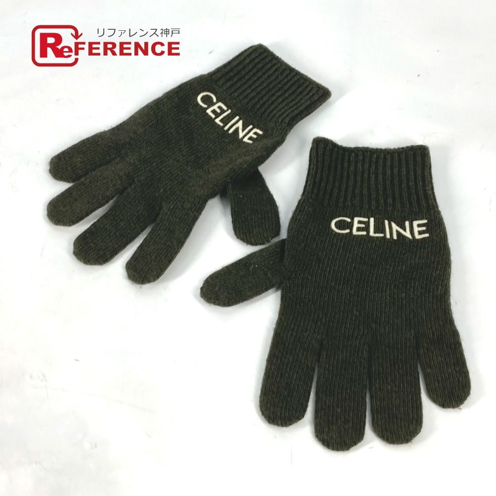 CELINE セリーヌ グローブ ロゴ エンブロイダリー 2AC55588S ウール