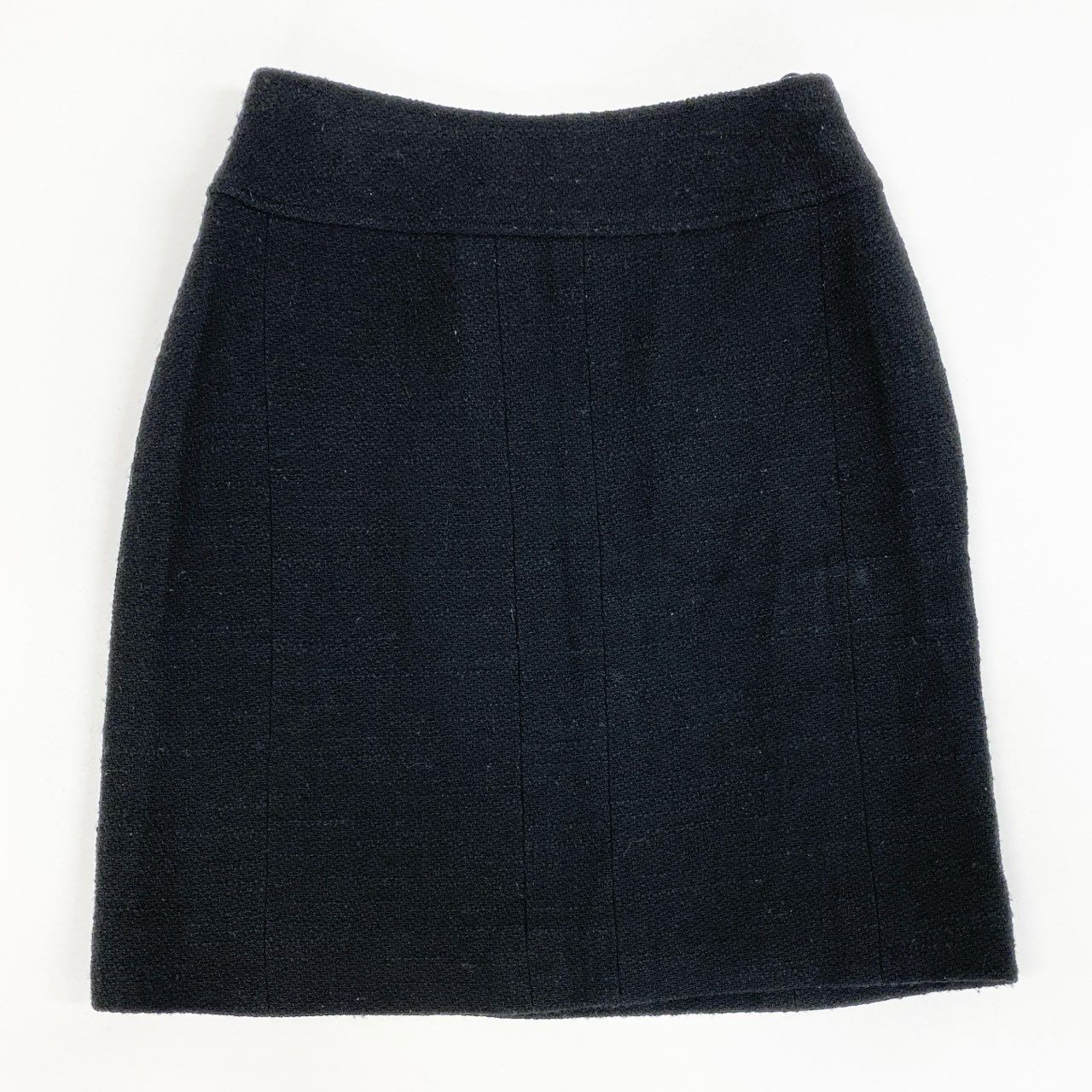 11j6 CHANEL シャネル フランス製 98P ツイードスカート ボトムス P11509V06767 40 ブラック レディースo07t