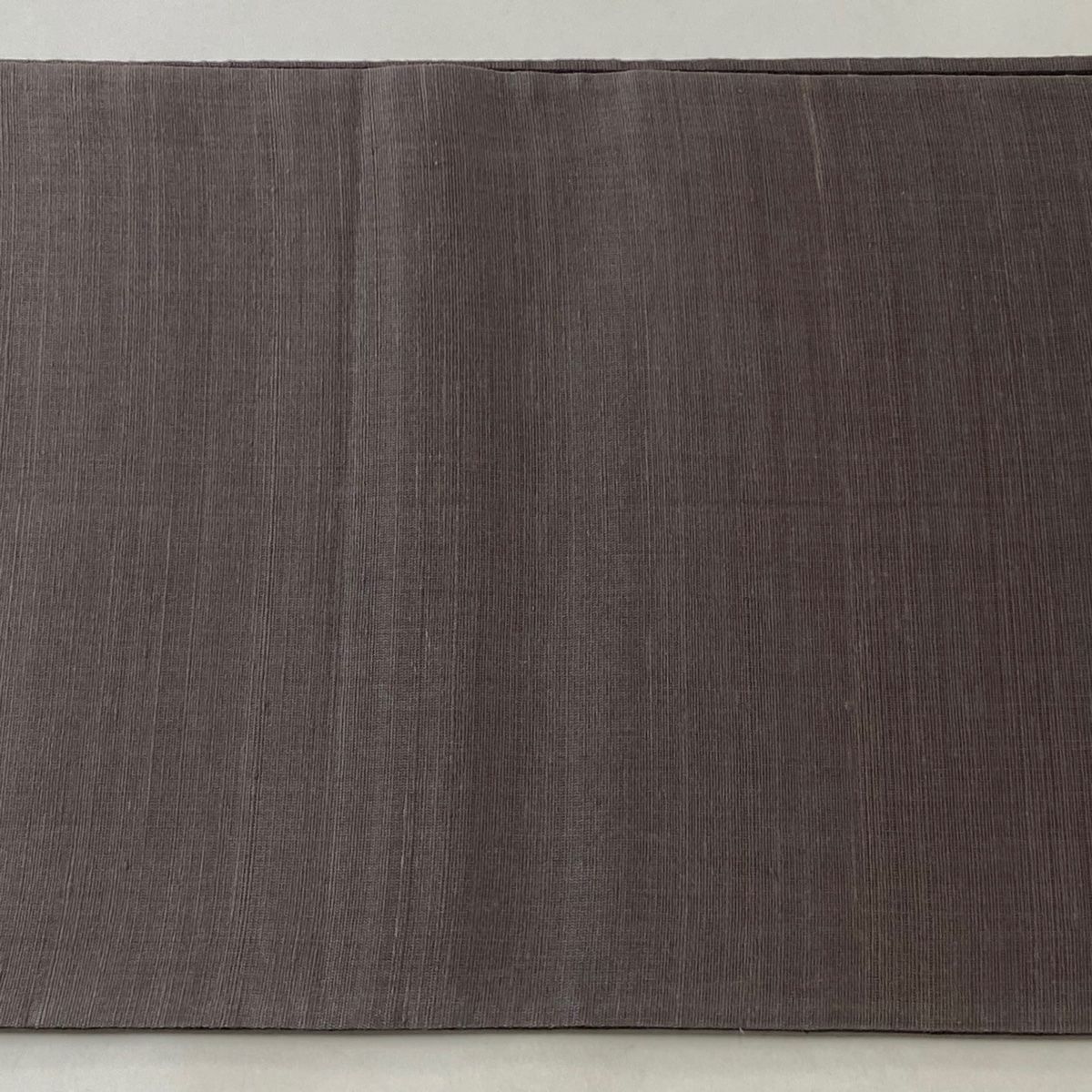 袋帯 秀品 幾何学模様 茶紫 全通 正絹 【中古】