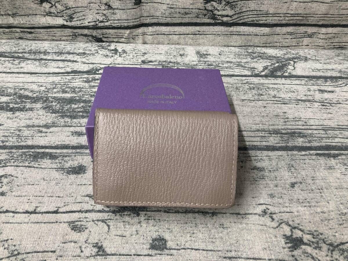 値下げ】L'arcobaleno ラルコバレーノ ヤギ革 二つ折り財布