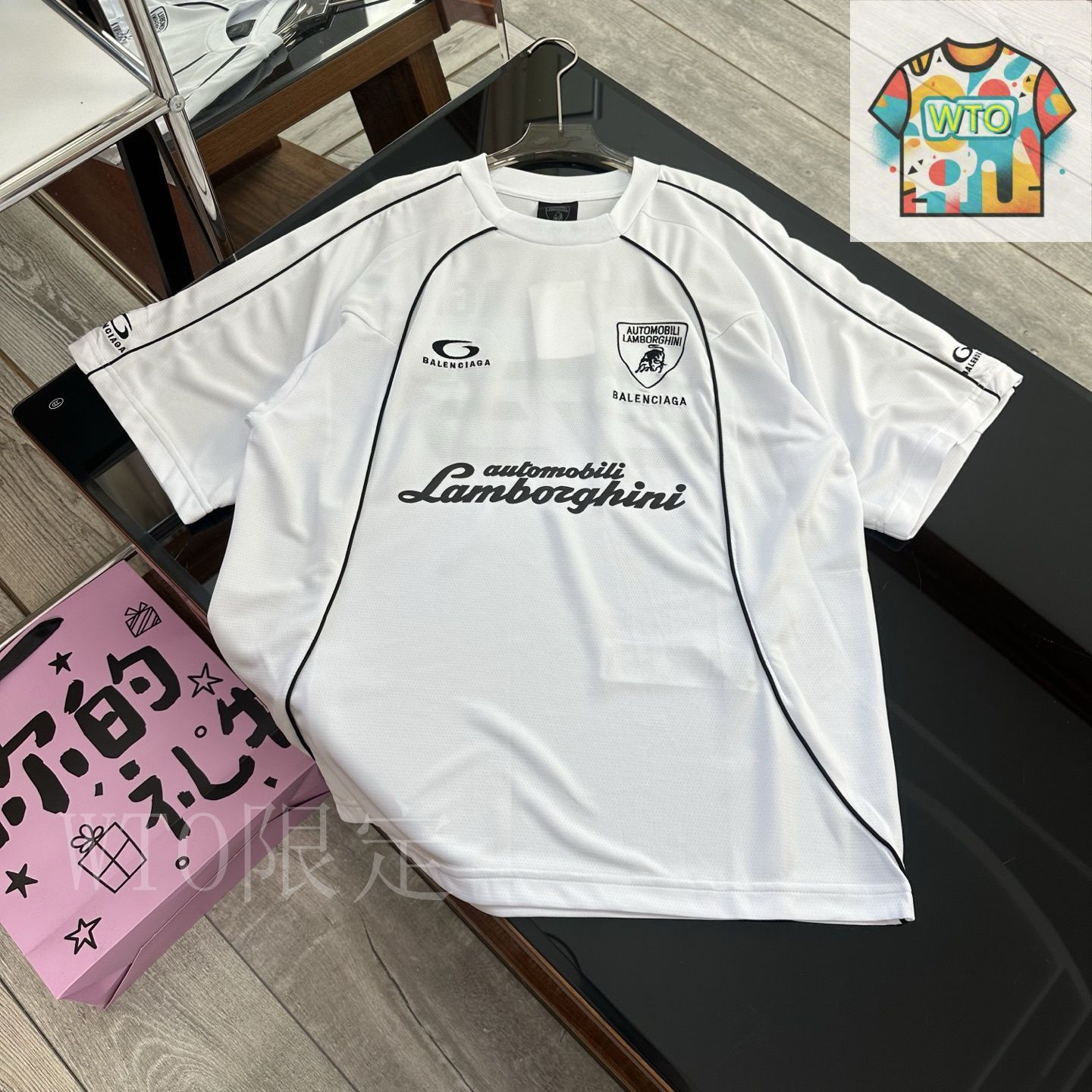 【送料・関税込】バレンシアガ ランボルギーニ Tシャツ（白） ホワイト の ウィメンズ Balenciaga | Automobili Lamborghini