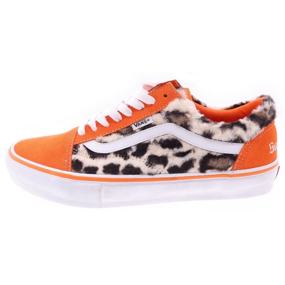 SUPREME (シュプリーム) 23AW × Vans Leopard Old Skool レオパード柄 オールドスクール ローカットスニーカー オレンジ US9/27.0cm