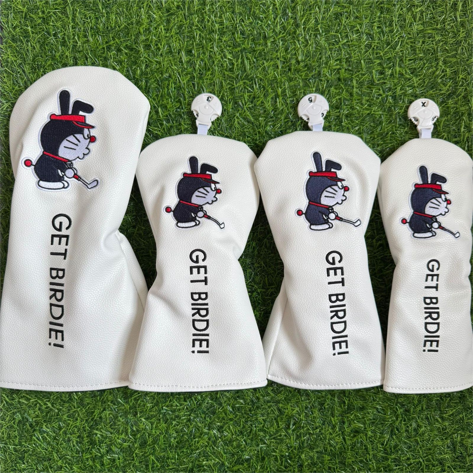 4点セット ドラえもん ゴルフクラブ GET BIRDIE ヘッドカバー