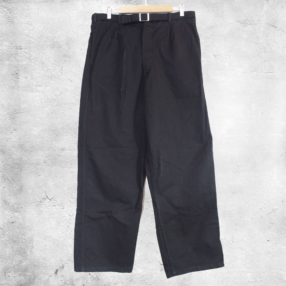 【DEAD STOCK】 ドイツ軍 BW コットン ワークパンツ BLACK染め W88 ユーロミリタリー